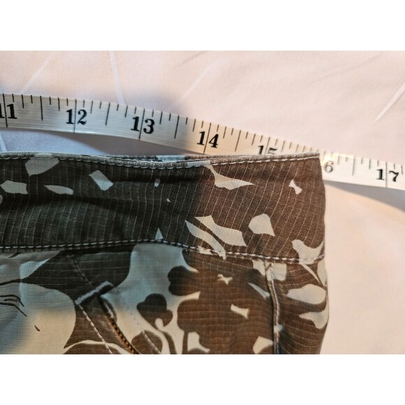 Eddie Bauer Womens A Line Skirt Size 10P Floral Short Zip Pockets - Picture 6 of 9